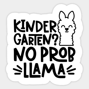 Kindergarten, No Problem Funny Kids Back to School Sticker